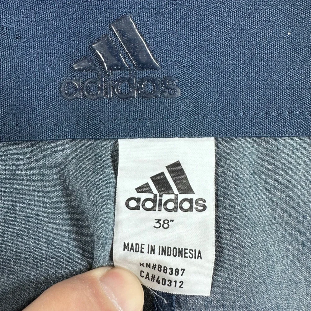 Adidas Shorts Mens 38 Blue Grey Grid Pattern Golf Performance‎ GU5103